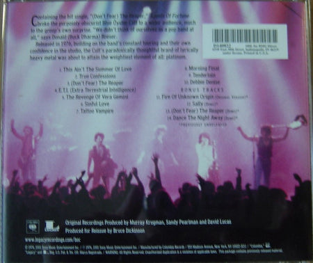 Blue Öyster Cult : Agents Of Fortune (CD, Album, Club, RE, RM, BMG)