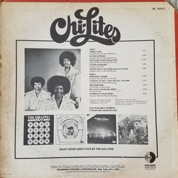 The Chi-Lites : Chi-Lites (LP, Album, Pit)