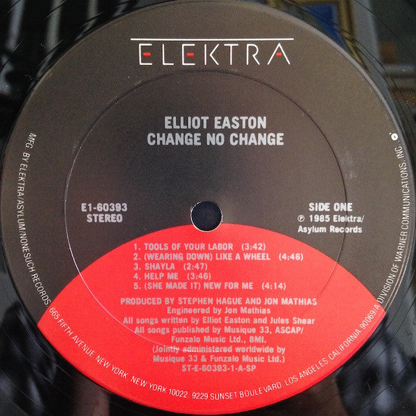 Elliot Easton : Change No Change (LP, Album, Club, CRC)