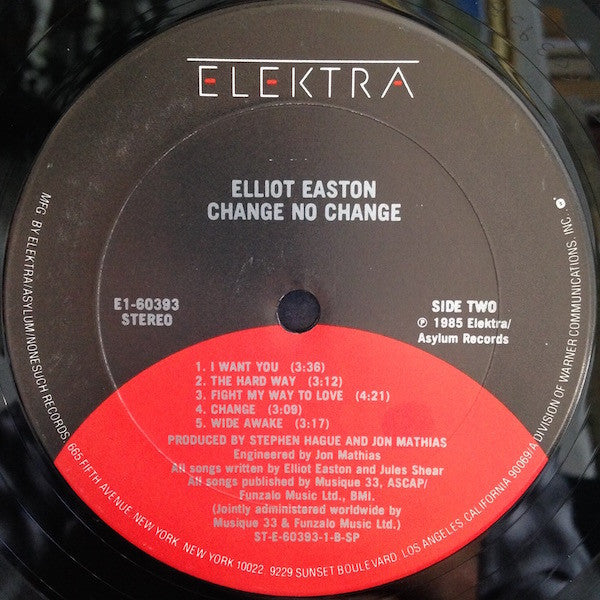 Elliot Easton : Change No Change (LP, Album, Club, CRC)