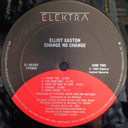 Elliot Easton : Change No Change (LP, Album, Club, CRC)