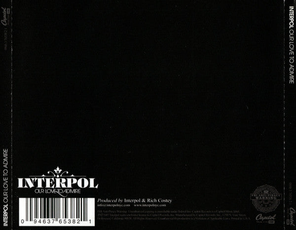 Interpol : Our Love To Admire (CD, Album)