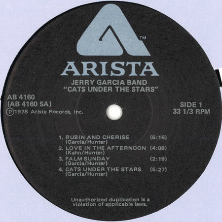 Jerry Garcia Band* : Cats Under The Stars (LP, Album)
