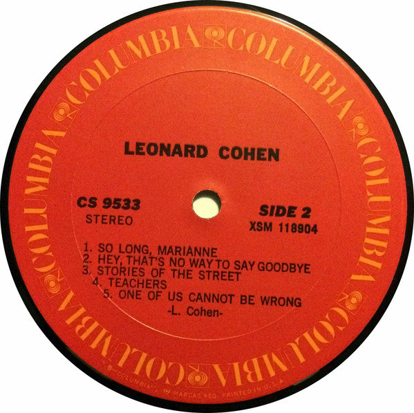Leonard Cohen : Songs Of Leonard Cohen (LP, Album, RP, Ter)