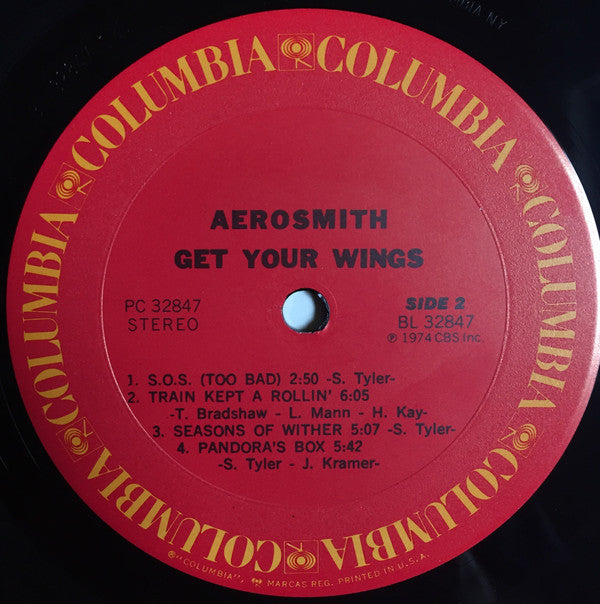 Aerosmith : Get Your Wings (LP, Album, RE, Pit)