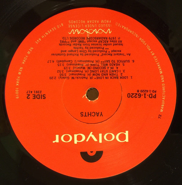 Yachts : S.O.S. (LP, Album, 72 )