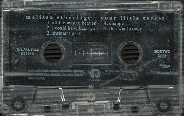 Melissa Etheridge : Your Little Secret (Cass, Album, Club, Chr)