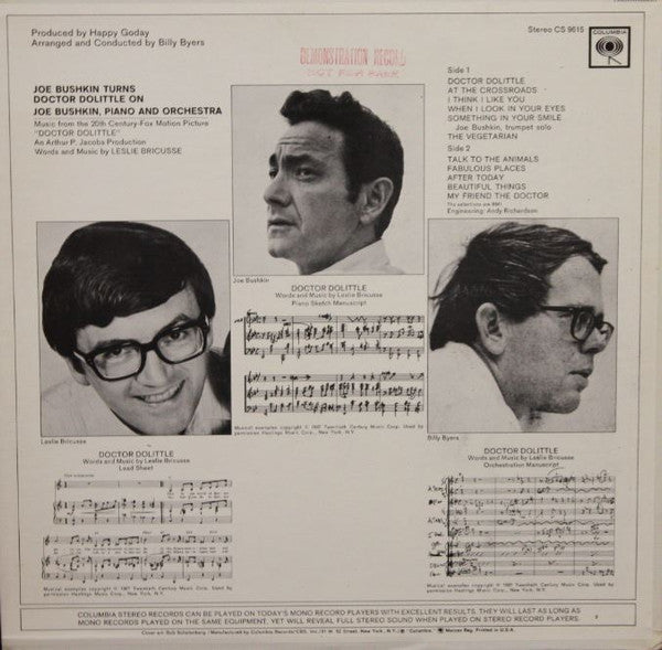 Joe Bushkin : Joe Bushkin Turns Doctor Dolittle On (LP, Album)