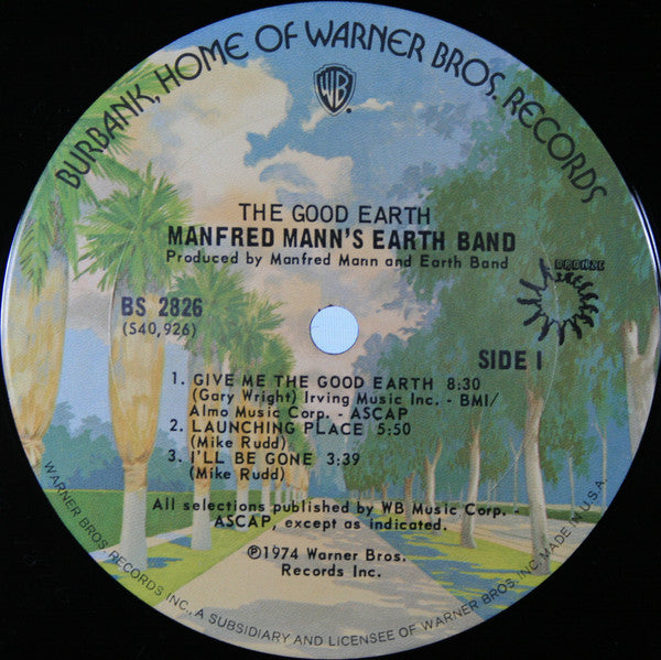 Manfred Mann's Earth Band : The Good Earth (LP, Album, Pit)