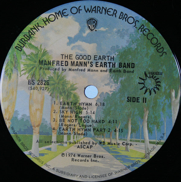Manfred Mann's Earth Band : The Good Earth (LP, Album, Pit)
