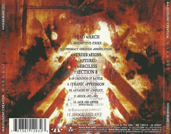 Malevolent Creation : Warkult (CD, Album)