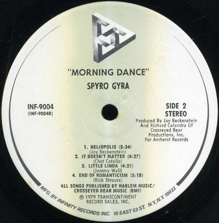 Spyro Gyra : Morning Dance (LP, Album, Pin)