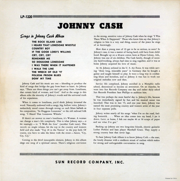 Johnny Cash : With His Hot And Blue Guitar (LP, Album)