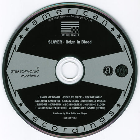 Slayer : Reign In Blood (CD, Album, RE, RM, Exp)