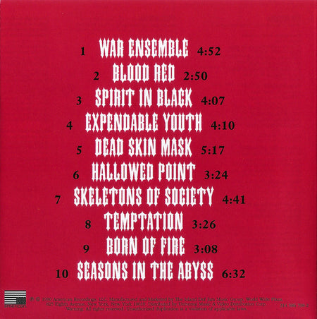 Slayer : Seasons In The Abyss (CD, Album, RE, RM)