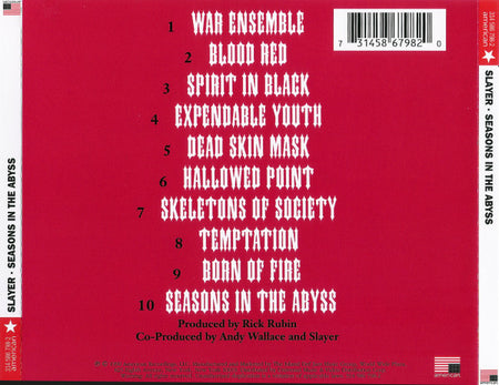 Slayer : Seasons In The Abyss (CD, Album, RE, RM)