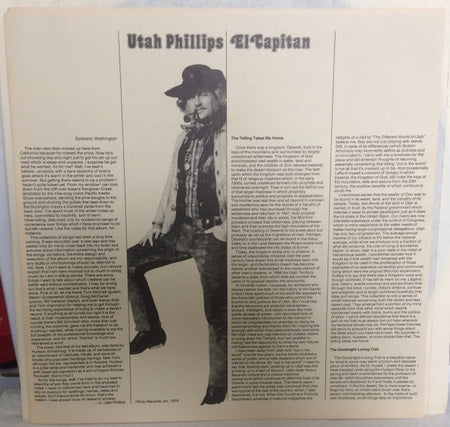 Utah Phillips : El Capitan (LP, Album, Whi)