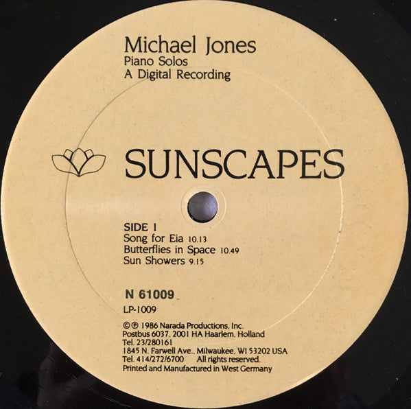 Michael Jones : Sunscapes (LP, Album, Club)