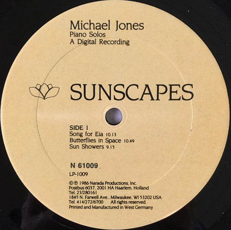 Michael Jones : Sunscapes (LP, Album, Club)