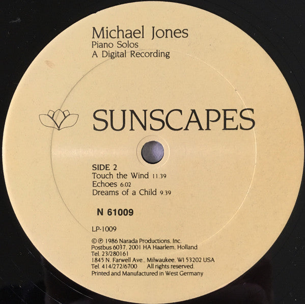 Michael Jones : Sunscapes (LP, Album, Club)