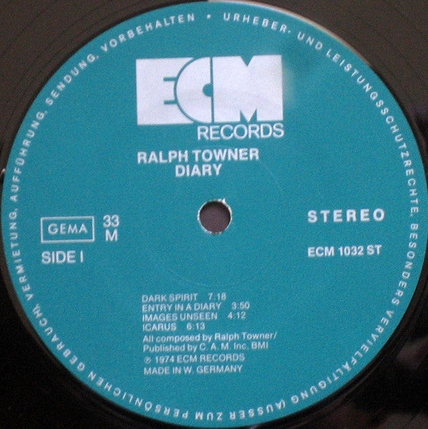 Ralph Towner : Diary (LP, Album)