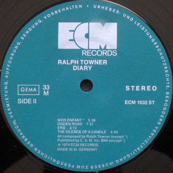 Ralph Towner : Diary (LP, Album)