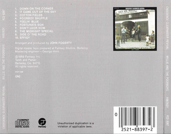Creedence Clearwater Revival : Willy And The Poor Boys (CD, Album, Club, RE)