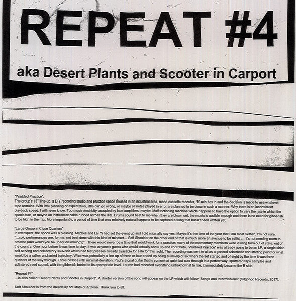 Soft Shoulder : Repeat #4 aka Desert Plants and Scooter in Carport (LP, Album, Ltd)
