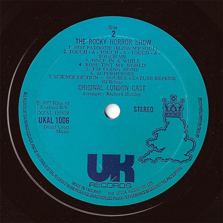 Original London Cast* : The Rocky Horror Show (LP, Album, Blu)