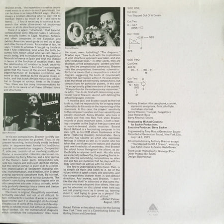 Anthony Braxton : Five Pieces 1975 (LP, Album, Pet)