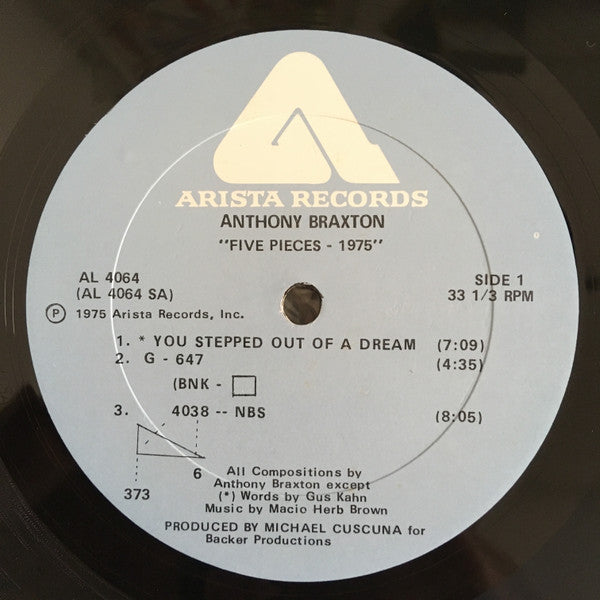 Anthony Braxton : Five Pieces 1975 (LP, Album, Pet)