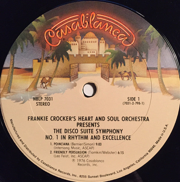Frankie Crocker's Heart And Soul Orchestra* : Presents The Disco Suite Symphony No. 1 In Rhythm And Excellence (2xLP, Album)