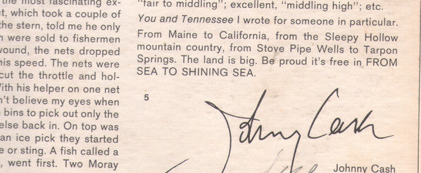 Johnny Cash : From Sea To Shining Sea (LP, Album, San)