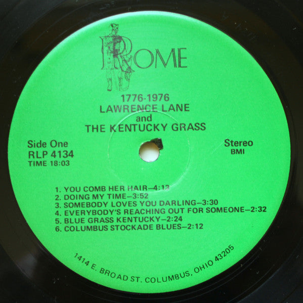 Lawrence Lane & The Kentucky Grass : 1776-1976 (LP, Album)