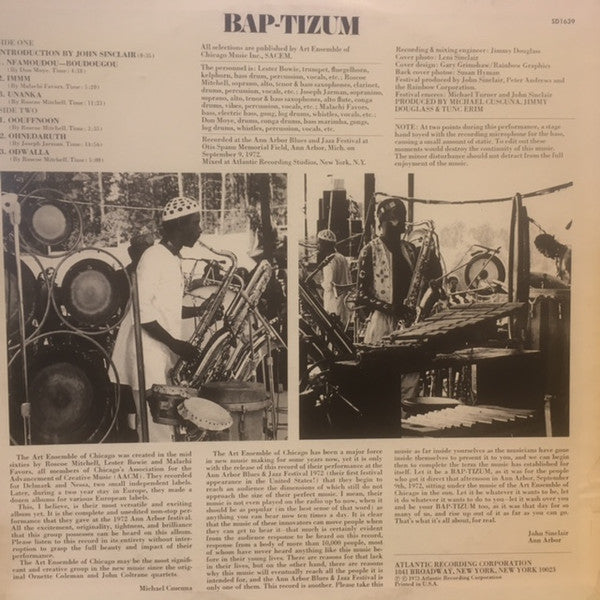 The Art Ensemble Of Chicago : Bap-tizum (LP, Album, Pre)