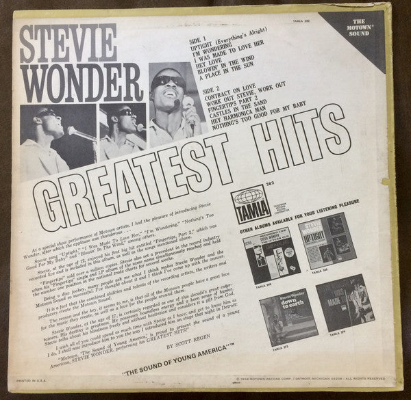 Stevie Wonder : Greatest Hits (LP, Comp, Roc)