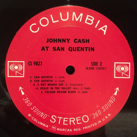 Johnny Cash : Johnny Cash At San Quentin (LP, Album, Pit)