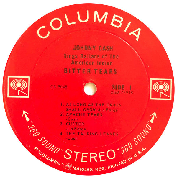 Johnny Cash : Bitter Tears - Ballads Of The American Indian (LP, Album, RE, Pit)