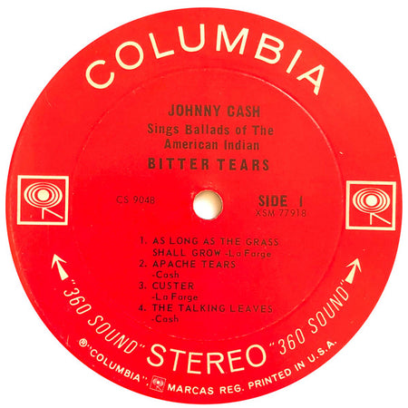 Johnny Cash : Bitter Tears - Ballads Of The American Indian (LP, Album, RE, Pit)