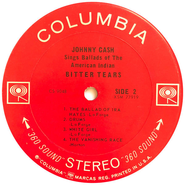 Johnny Cash : Bitter Tears - Ballads Of The American Indian (LP, Album, RE, Pit)
