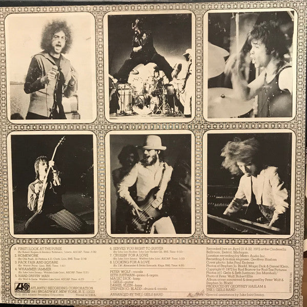 The J. Geils Band : "Live" Full House (LP, Album, RP, PR )