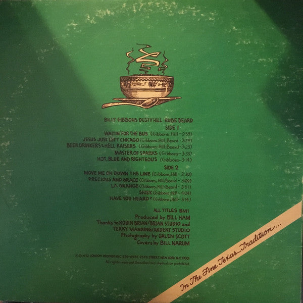 ZZ Top : Tres Hombres (LP, Album, Ter)