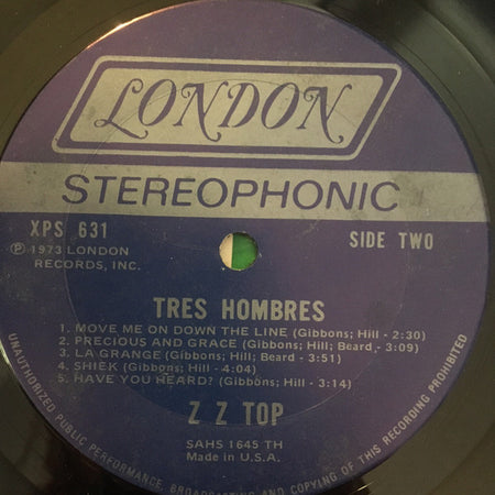 ZZ Top : Tres Hombres (LP, Album, Ter)