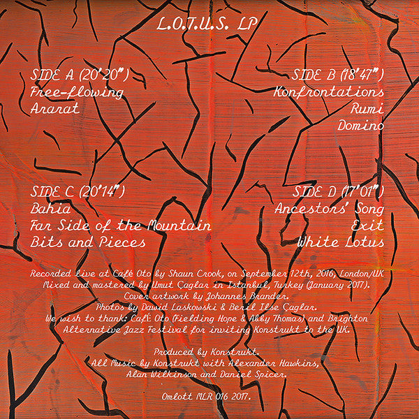 Konstrukt Feat. Alan Wilkinson / Alexander Hawkins / Daniel Spicer : L.O.T.U.S. (2xLP, Ltd, Gat)