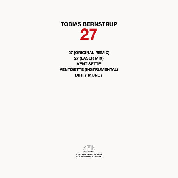 Tobias Bernstrup : 27 (12", RE, RM)