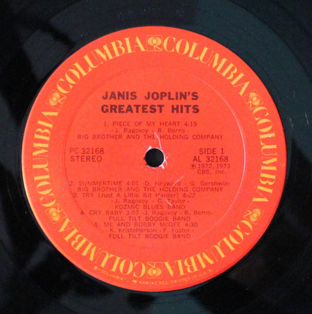 Janis Joplin : Janis Joplin's Greatest Hits (LP, Comp, RE)