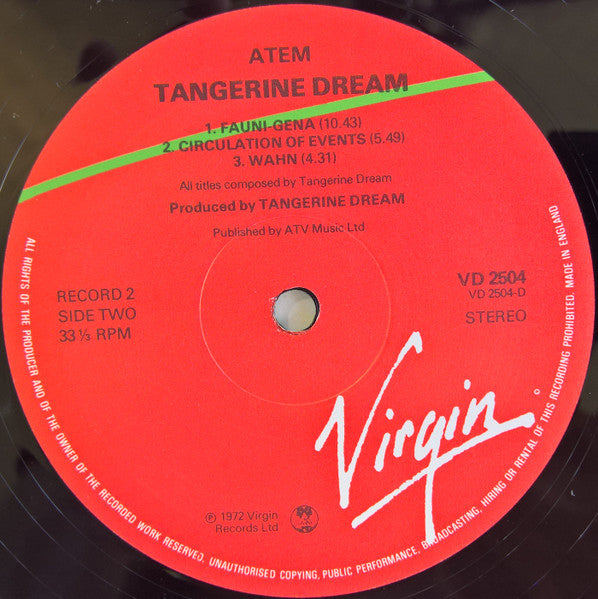 Tangerine Dream : Alpha Centauri / Atem (2xLP, Comp, Gat)