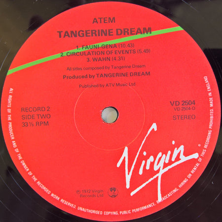 Tangerine Dream : Alpha Centauri / Atem (2xLP, Comp, Gat)