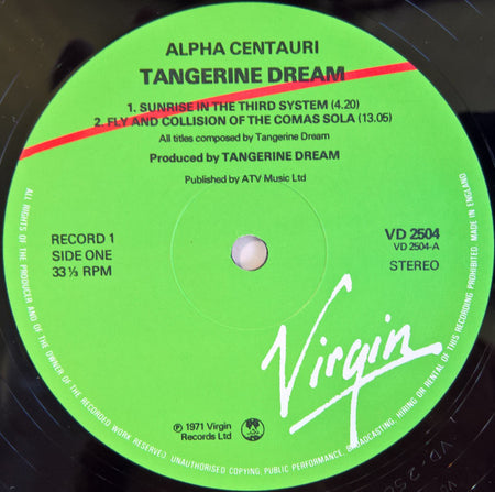 Tangerine Dream : Alpha Centauri / Atem (2xLP, Comp, Gat)