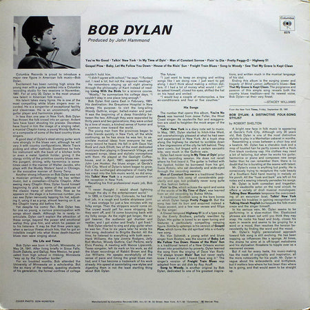 Bob Dylan : Bob Dylan (LP, Album, RE)